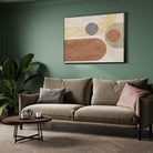 Terra Rhythm – Modern Abstract Geometric Wall Art Print 2 : 3 Horizontal Premium Wall Art Canvas by MeriDeewar