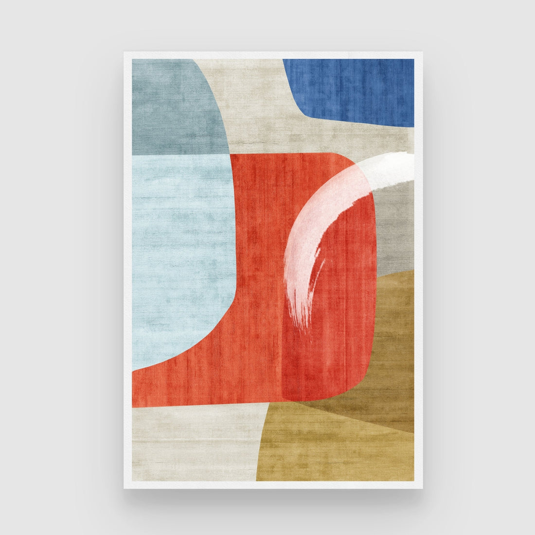 Terracotta Dreams – Mid-Century Modern Canvas Print 2 : 3 Vertical Premium Wall Art Canvas by MeriDeewar
