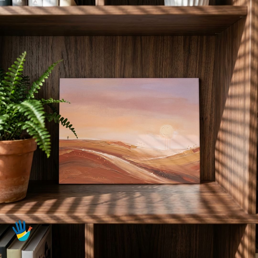 Thar Gold | Rajasthan Desert  Wall Art 3 : 2 Horizontal Premium Wall Art Canvas by MeriDeewar