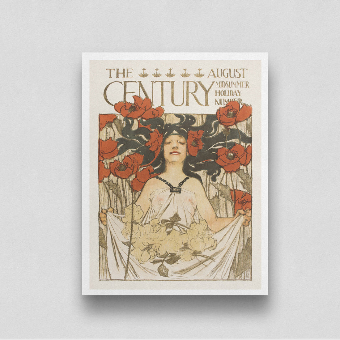 The August Century by J.C. Leyendecker 3 : 4 Vertical New Premium Wall Art Canvas by MeriDeewar