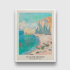 The Beach and the Falaise d'Amont Painting by Claude Monet 3 : 4 Vertical New Premium Wall Art Canvas by MeriDeewar