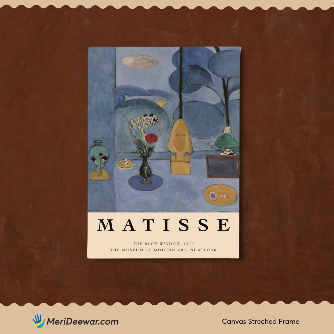 The Blue Window Painting by Henri Matisse 3 : 4 Vertical New Premium Wall Art Canvas by MeriDeewar