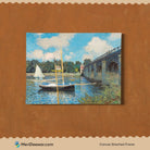 The Bridge at Argenteuil Claude Monet 3 : 4 Horizontal New Premium Wall Art Canvas by MeriDeewar