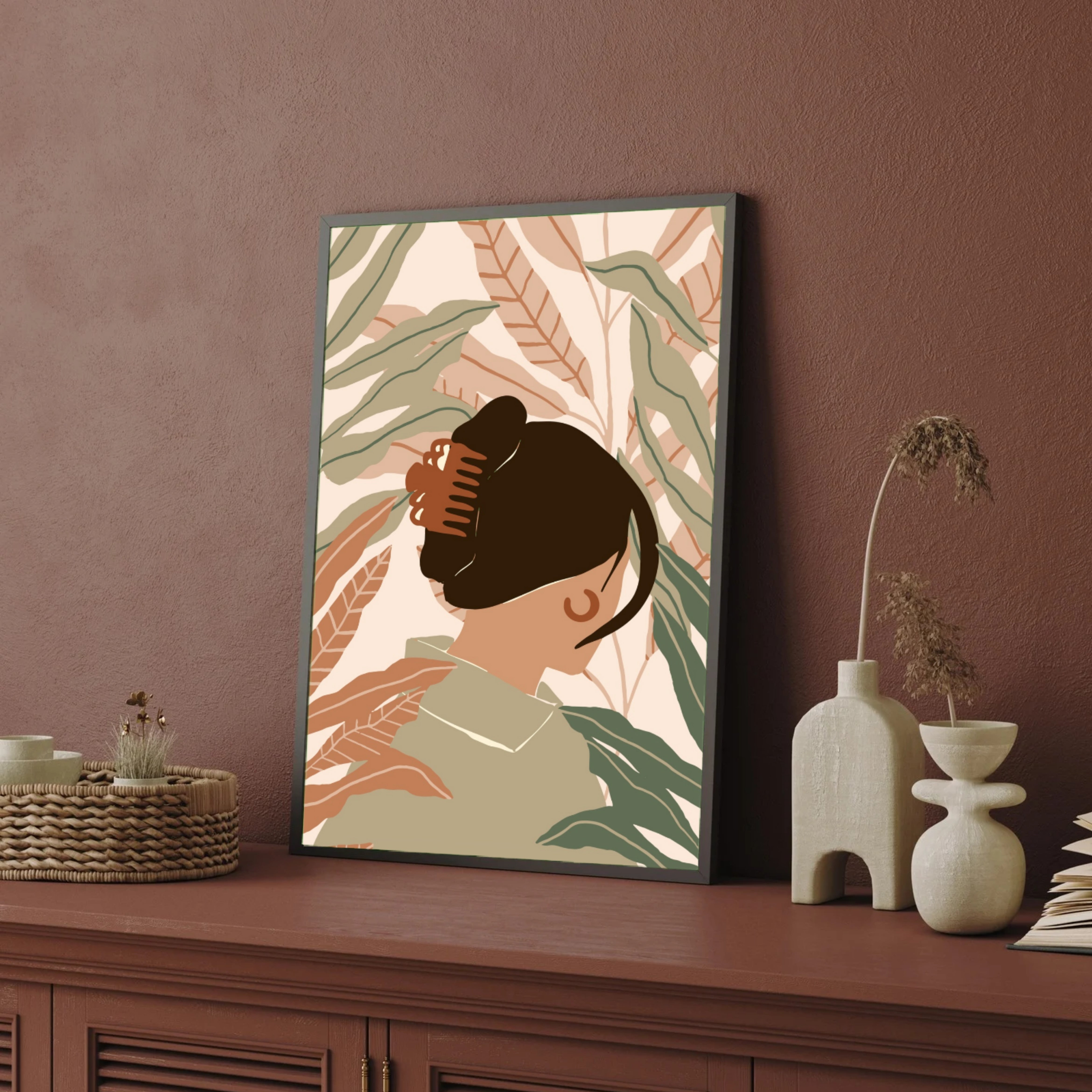 The Calm - A Modern Bohemian wall art 2 : 3 Vertical Premium Wall Art Canvas by MeriDeewar