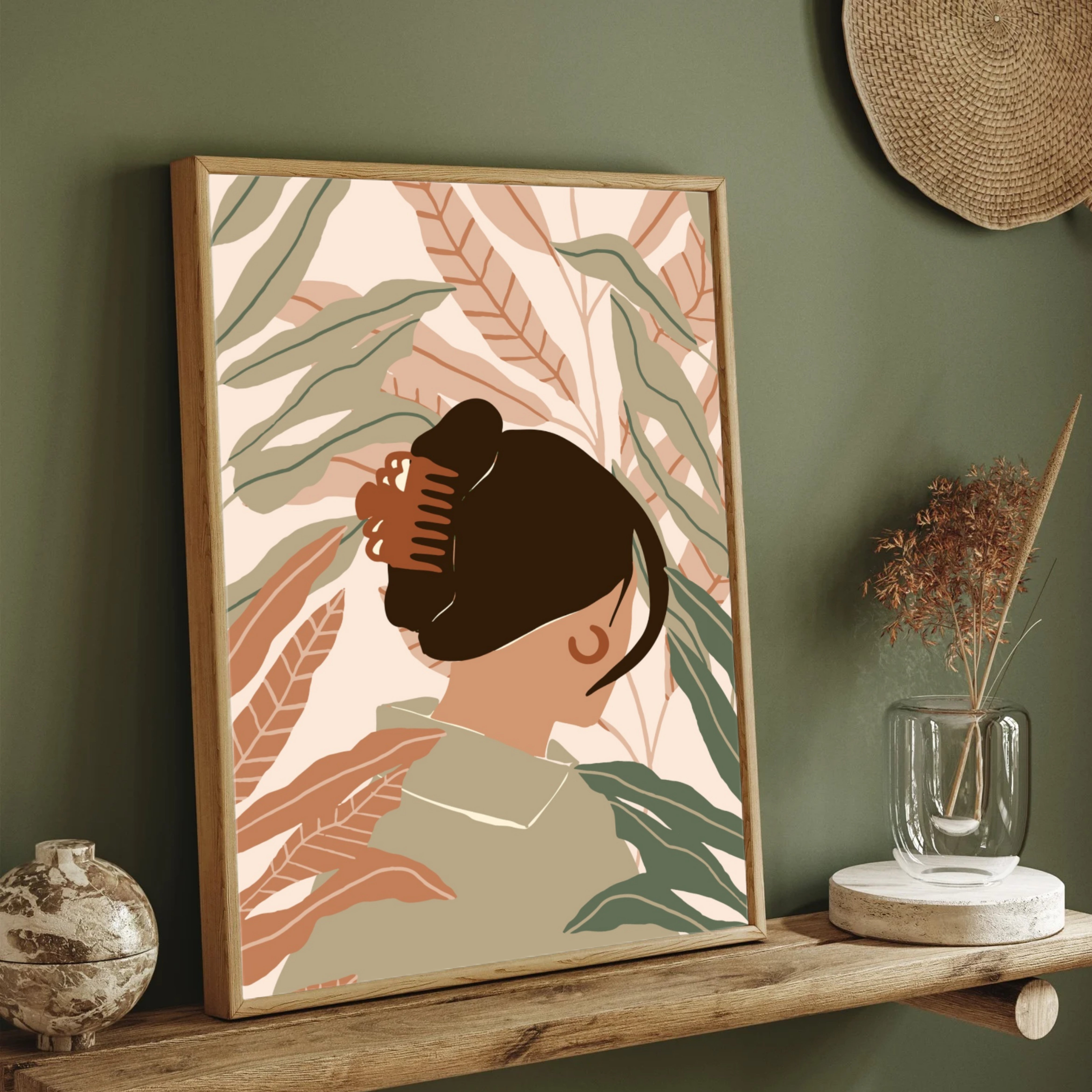 The Calm - A Modern Bohemian wall art 2 : 3 Vertical Premium Wall Art Canvas by MeriDeewar
