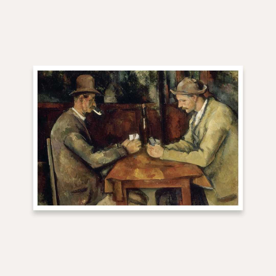 The Card Players Painting by Paul Cézanne | Classic Wall Art for Living Room | Giclée Print 3 : 2 Horizontal Premium Wall Art Canvas by MeriDeewar