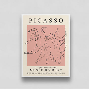 The Dance Pink Poster by Pablo Picasso 3 : 4 Vertical New Premium Wall Art Canvas by MeriDeewar