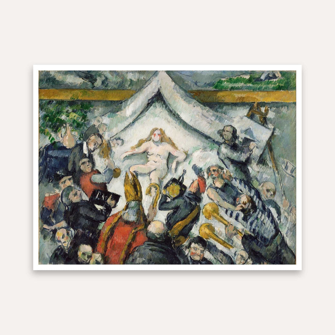 The Eternal Feminine by Paul Cézanne | Classic Wall Painting for Living Room | Giclée Art Print 4 : 3 Horizontal Premium Wall Art Canvas by MeriDeewar