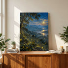 The Firefly Forest | Moonlit Western Ghats Night Gallery Wrap Canvas Curate Gallery Wrap Premium Wall Art Canvas by MeriDeewar