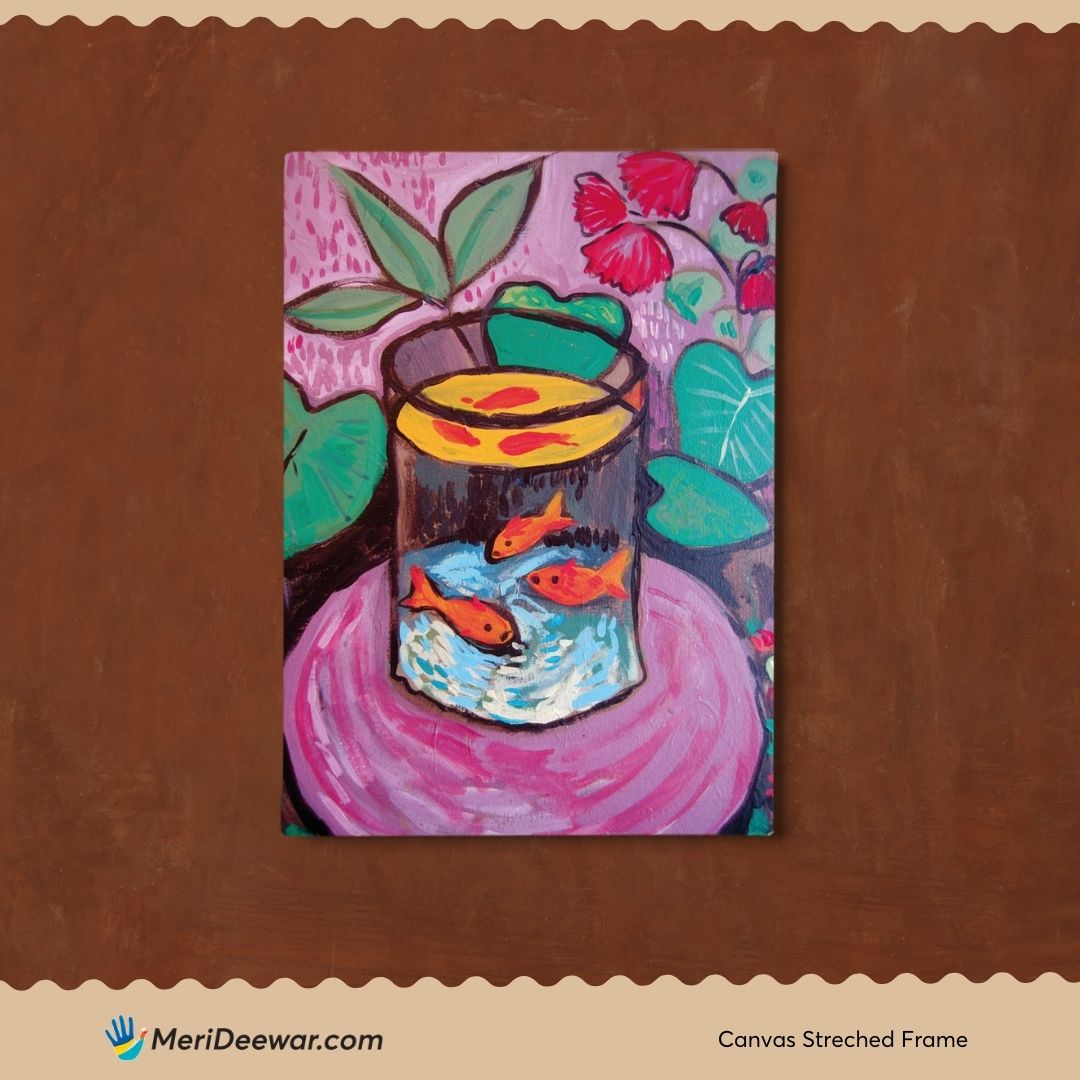 The Gold Fish Colorful Painting by Henri Matisse 3 : 4 Vertical New Premium Wall Art Canvas by MeriDeewar