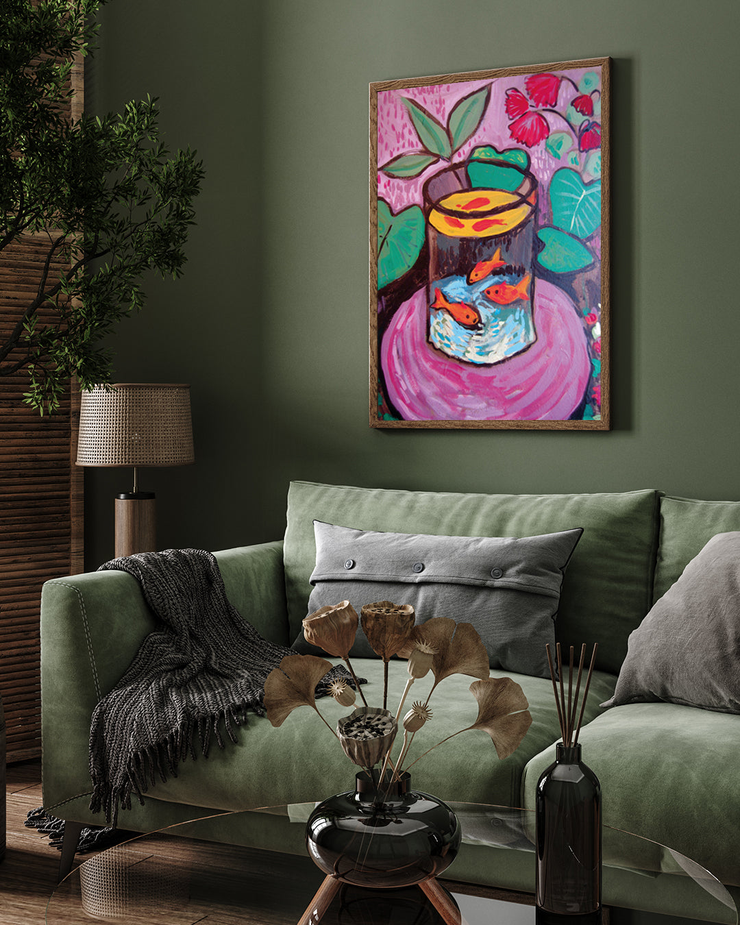 The Gold Fish Colorful Painting by Henri Matisse 3 : 4 Vertical New Premium Wall Art Canvas by MeriDeewar