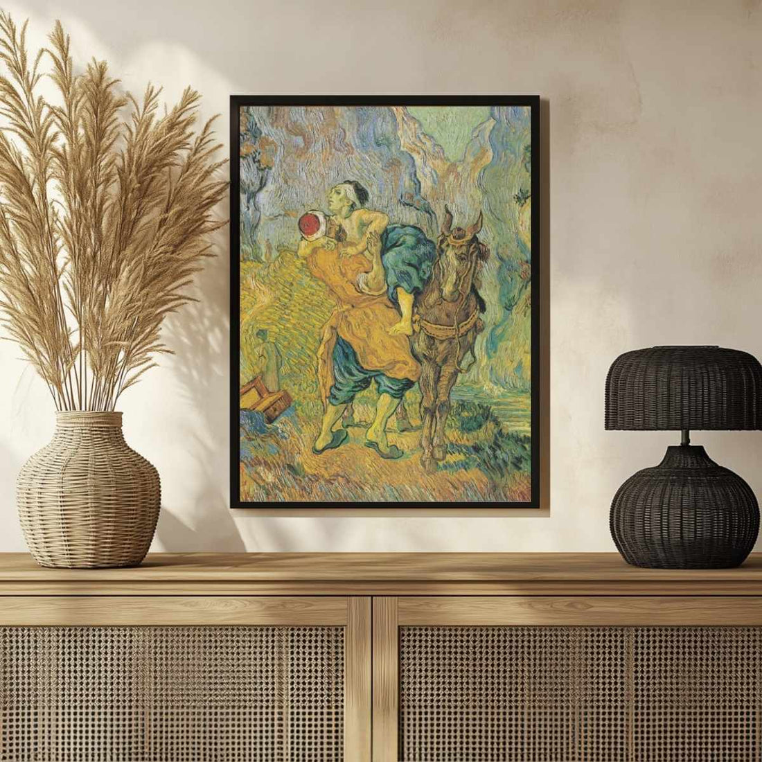 The Good Samaritan Van Gogh Painting for Living Room | Religious Wall Art | Giclée Print 3 : 4 Vertical Premium Wall Art Canvas by MeriDeewar