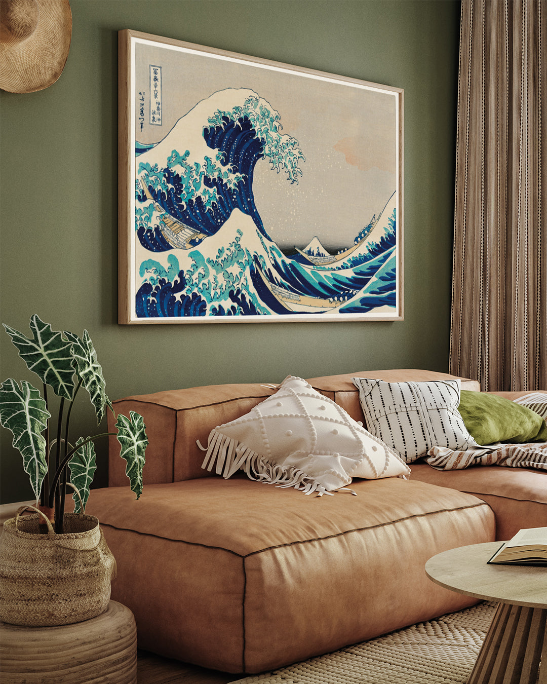 The Great Wave off Kanagawa Painting By Katsushika Hokusai 3 : 4 Horizontal New Premium Wall Art Canvas by MeriDeewar