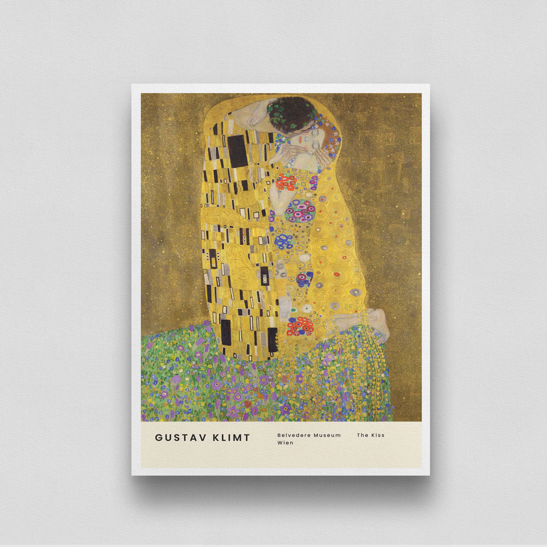 The Kiss by Gustav Klimt 3 : 4 Vertical New Premium Wall Art Canvas by MeriDeewar