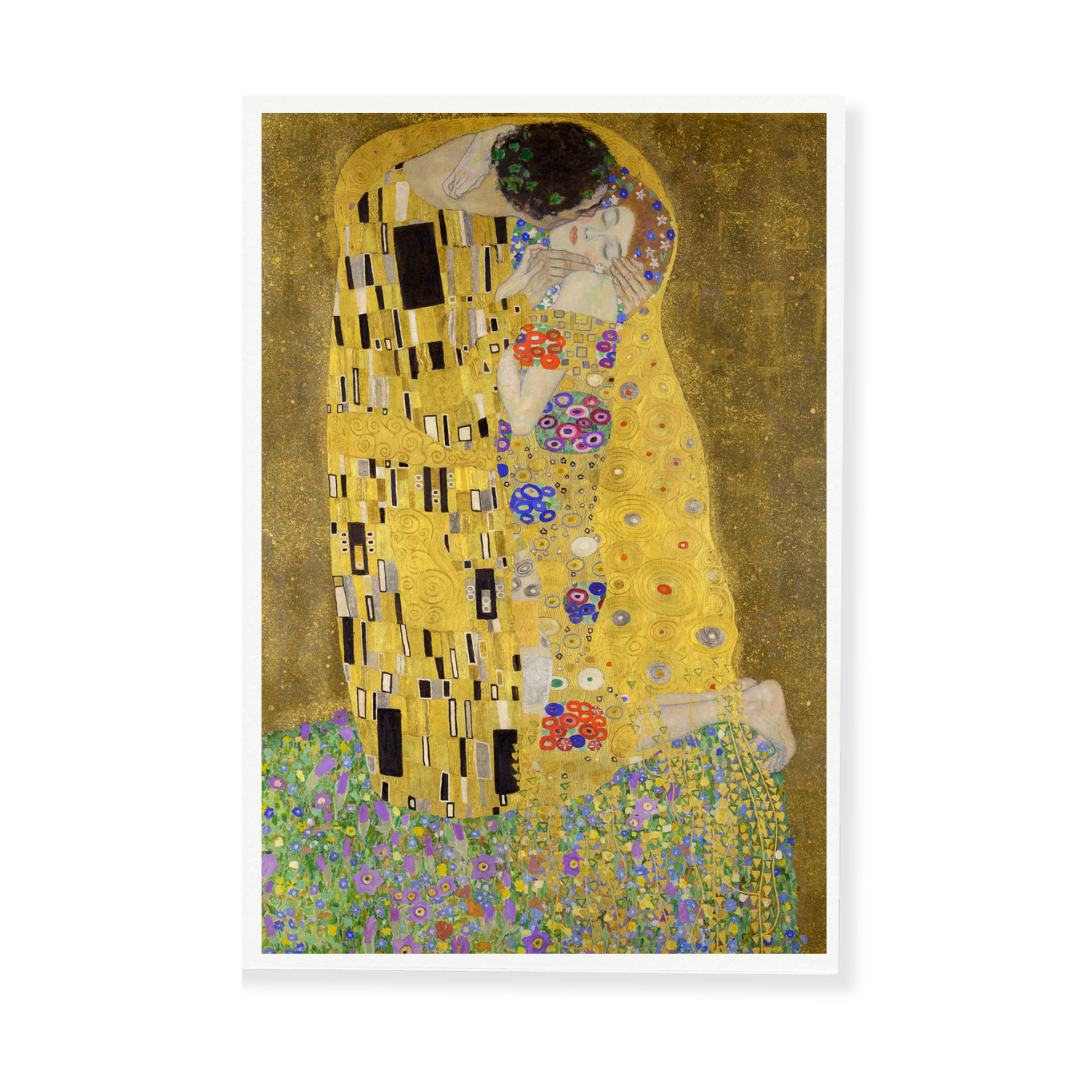 The Kiss Painting by Gustav Klimt 2 : 3 Vertical Premium Wall Art Canvas by MeriDeewar