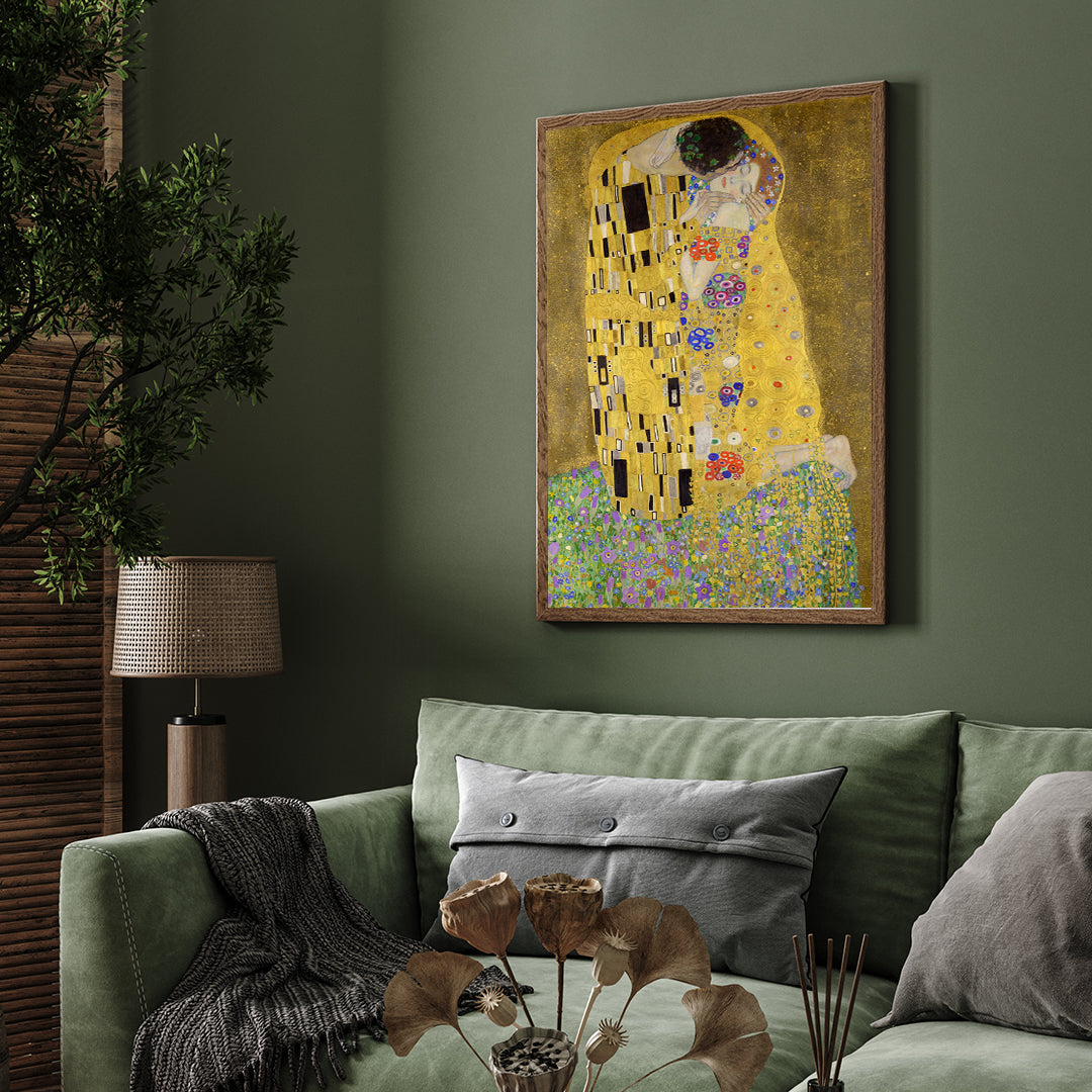 The Kiss Painting by Gustav Klimt 2 : 3 Vertical Premium Wall Art Canvas by MeriDeewar