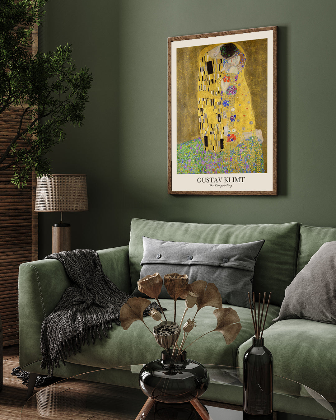 The kiss painting by Gustav Klimt 3 : 4 Vertical New Premium Wall Art Canvas by MeriDeewar