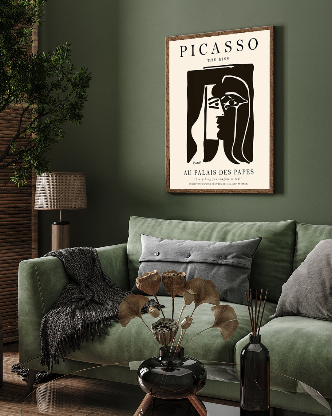 The Kiss Poster by Pablo Picasso 3 : 4 Vertical New Premium Wall Art Canvas by MeriDeewar