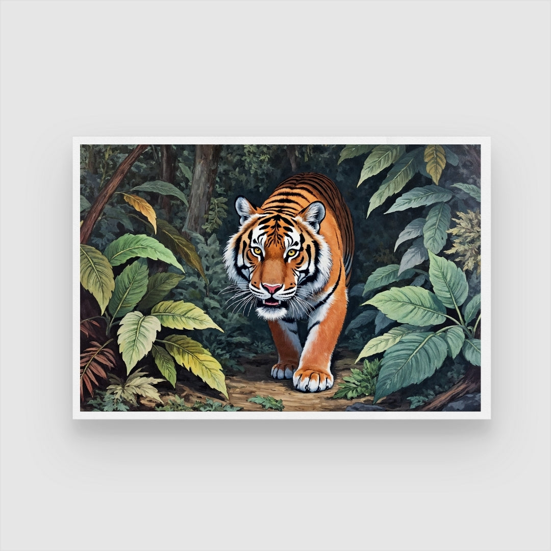 The Majestic Stare – Tiger in the Wild 2 : 3 Horizontal Premium Wall Art Canvas by MeriDeewar