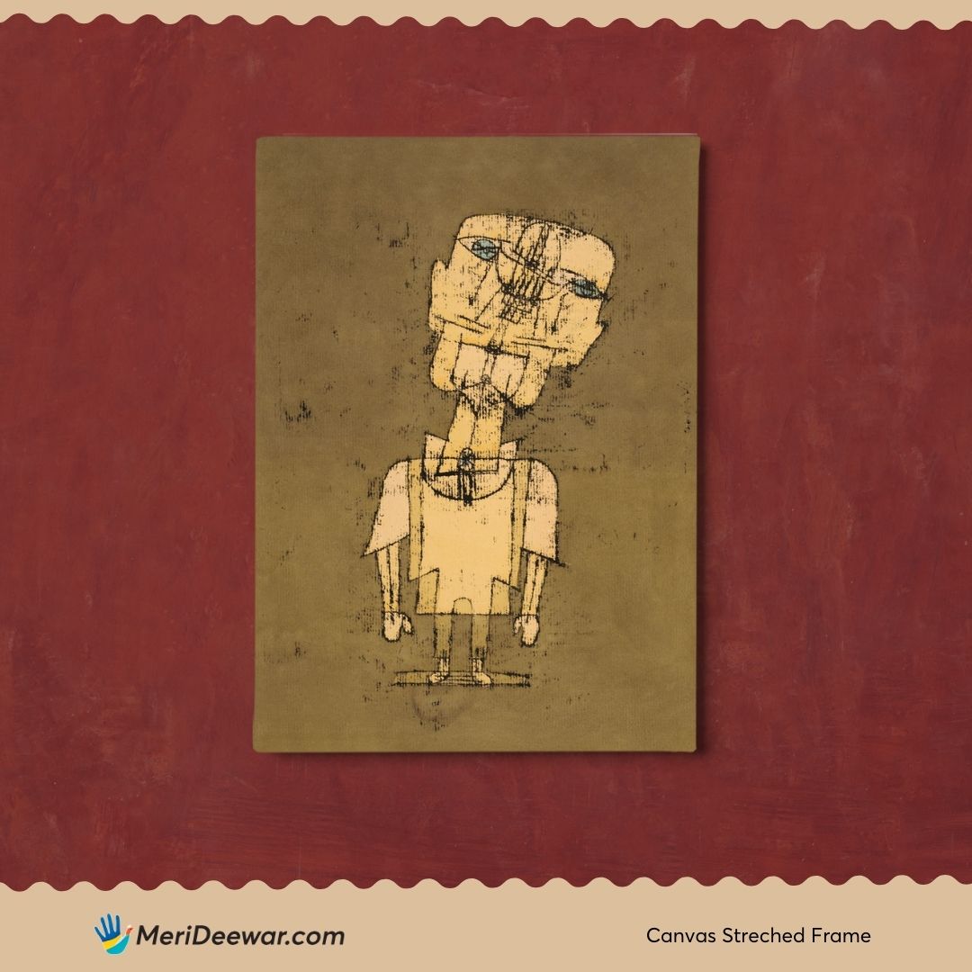 The Man Portrait by Paul Klee 3 : 4 Vertical New Premium Wall Art Canvas by MeriDeewar