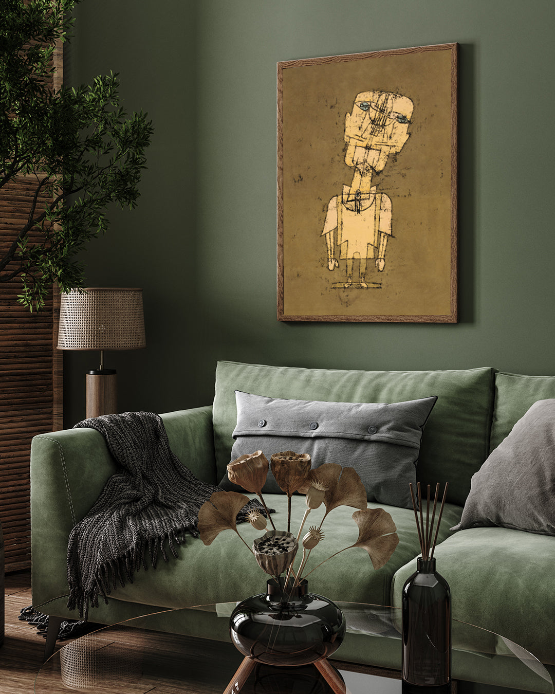The Man Portrait by Paul Klee 3 : 4 Vertical New Premium Wall Art Canvas by MeriDeewar