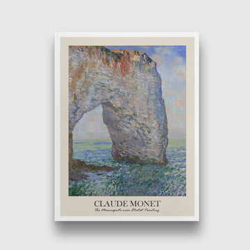 The Manneporte near Étretat Painting by Claude Monet 3 : 4 Vertical New Premium Wall Art Canvas by MeriDeewar