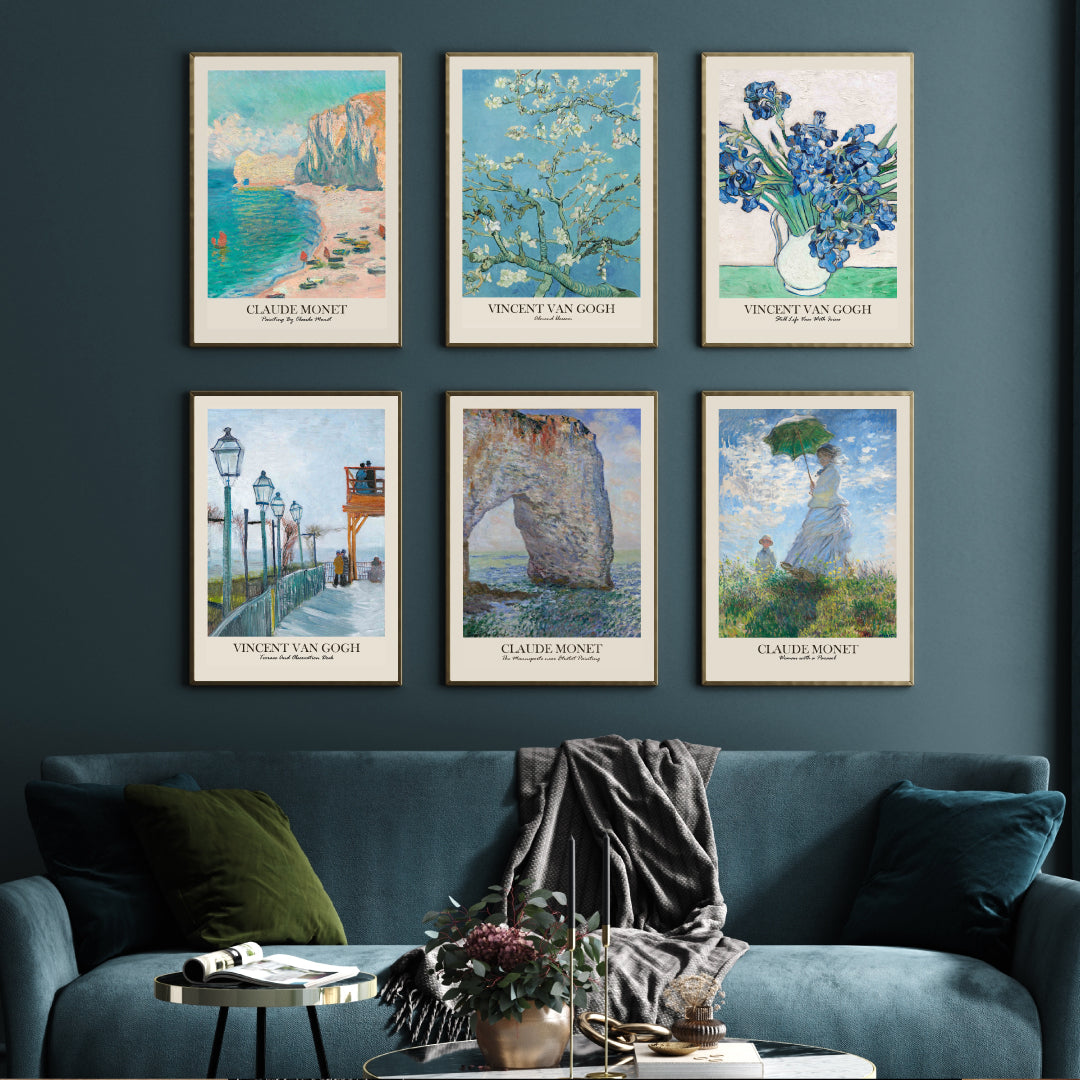 The Manneporte near Étretat Painting by Claude Monet 3 : 4 Vertical New Premium Wall Art Canvas by MeriDeewar