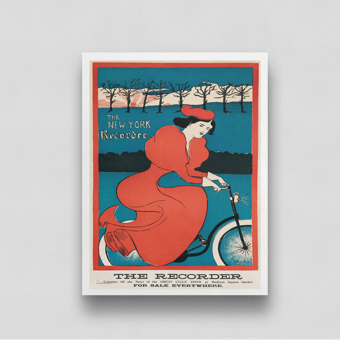 The New York Recorder Poster  by G. F. Scotson-Clark. 3 : 4 Vertical New Premium Wall Art Canvas by MeriDeewar