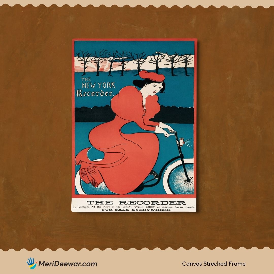 The New York Recorder Poster  by G. F. Scotson-Clark. 3 : 4 Vertical New Premium Wall Art Canvas by MeriDeewar