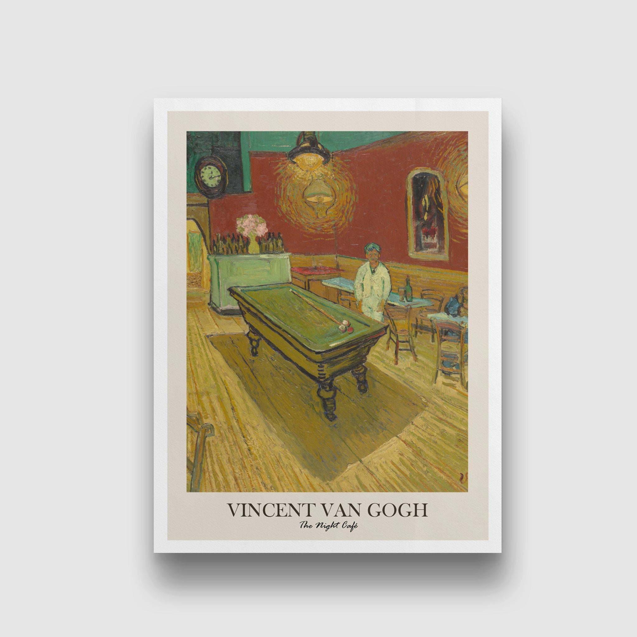 The Night Café Painting by Vincent van Gogh 3 : 4 Vertical New Premium Wall Art Canvas by MeriDeewar