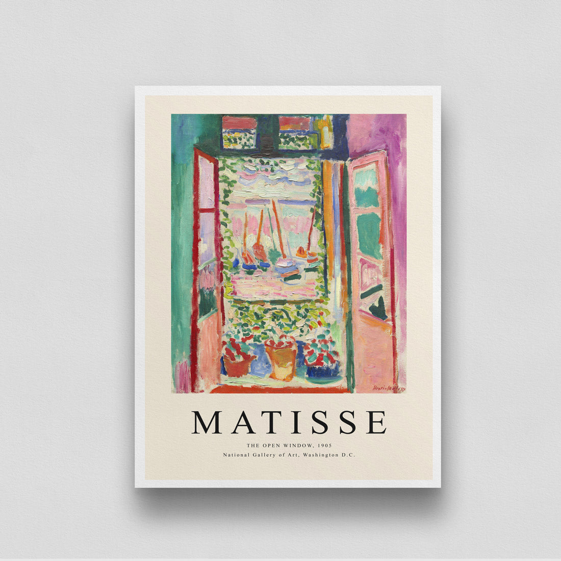 The Open Window Painting by Henri Matisse 3 : 4 Vertical New Premium Wall Art Canvas by MeriDeewar