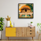 The Radiant Temple – Modhera Sun Temple Indian Heritage Wall Painting 1 : 1 Square Premium Wall Art Canvas by MeriDeewar
