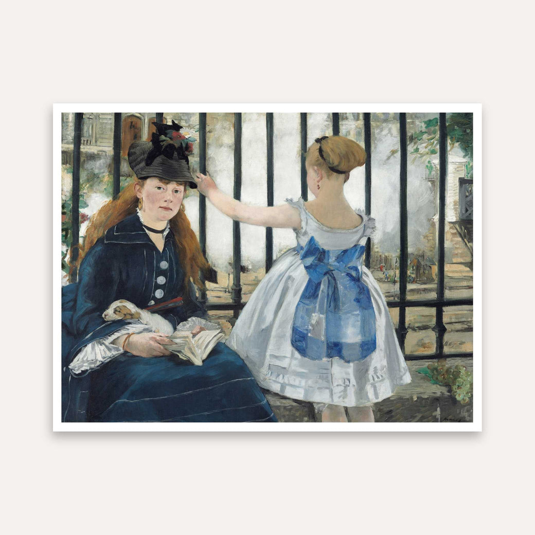 The Railway by Édouard Manet | Classic Impressionist Wall Painting for Living Room | Giclée Art Print 5 : 4 Horizontal Premium Wall Art Canvas by MeriDeewar