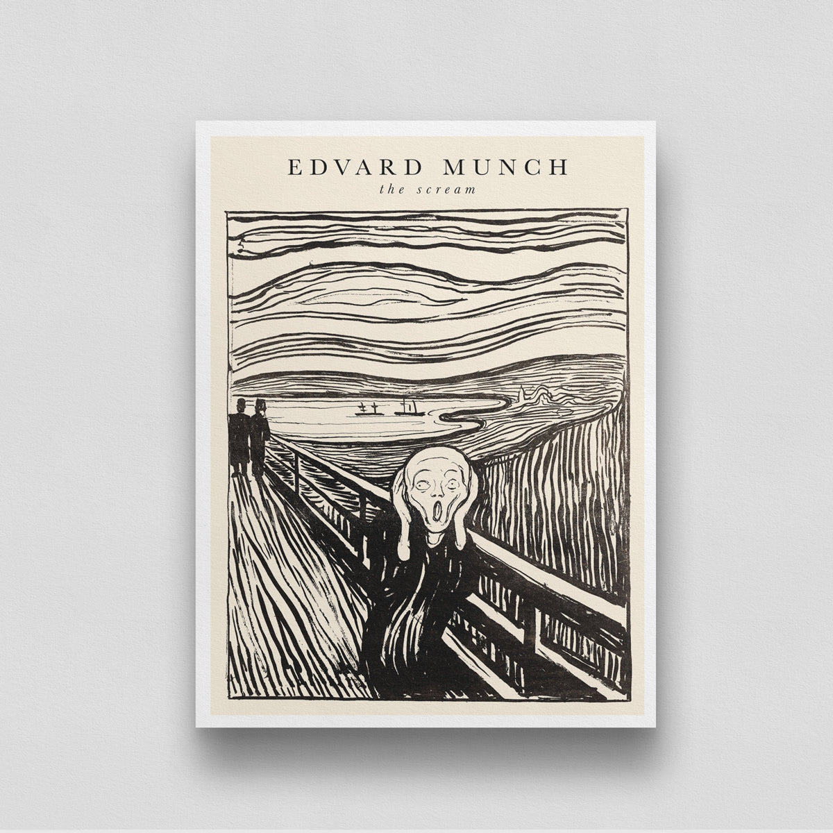 The Scream Poster by Edvard Munch 3 : 4 Vertical New Premium Wall Art Canvas by MeriDeewar