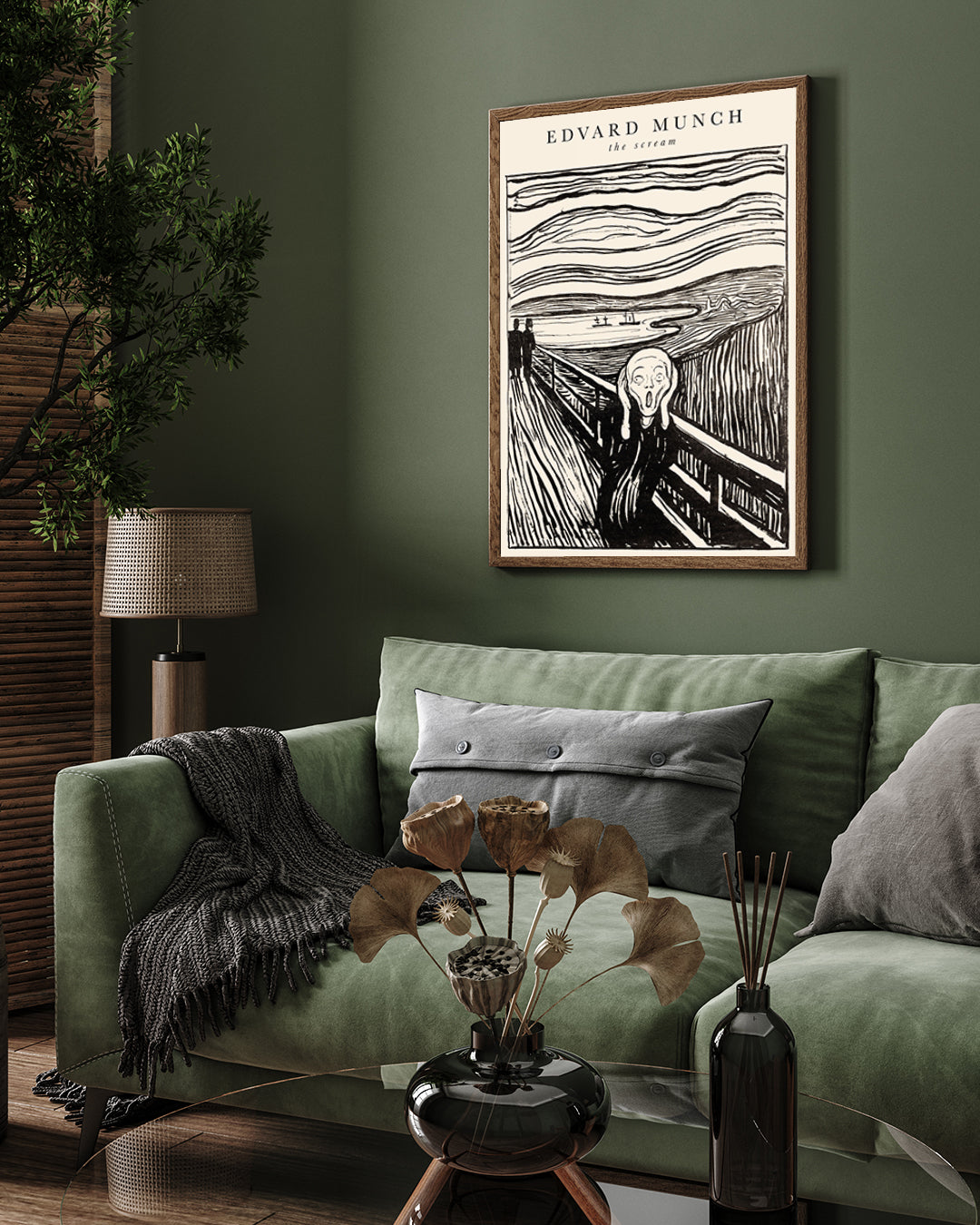 The Scream Poster by Edvard Munch 3 : 4 Vertical New Premium Wall Art Canvas by MeriDeewar