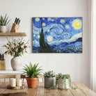 "The Starry Night" Masterpiece | Horizontal Borderless Art Frame Poster Premium Wall Art Canvas by MeriDeewar