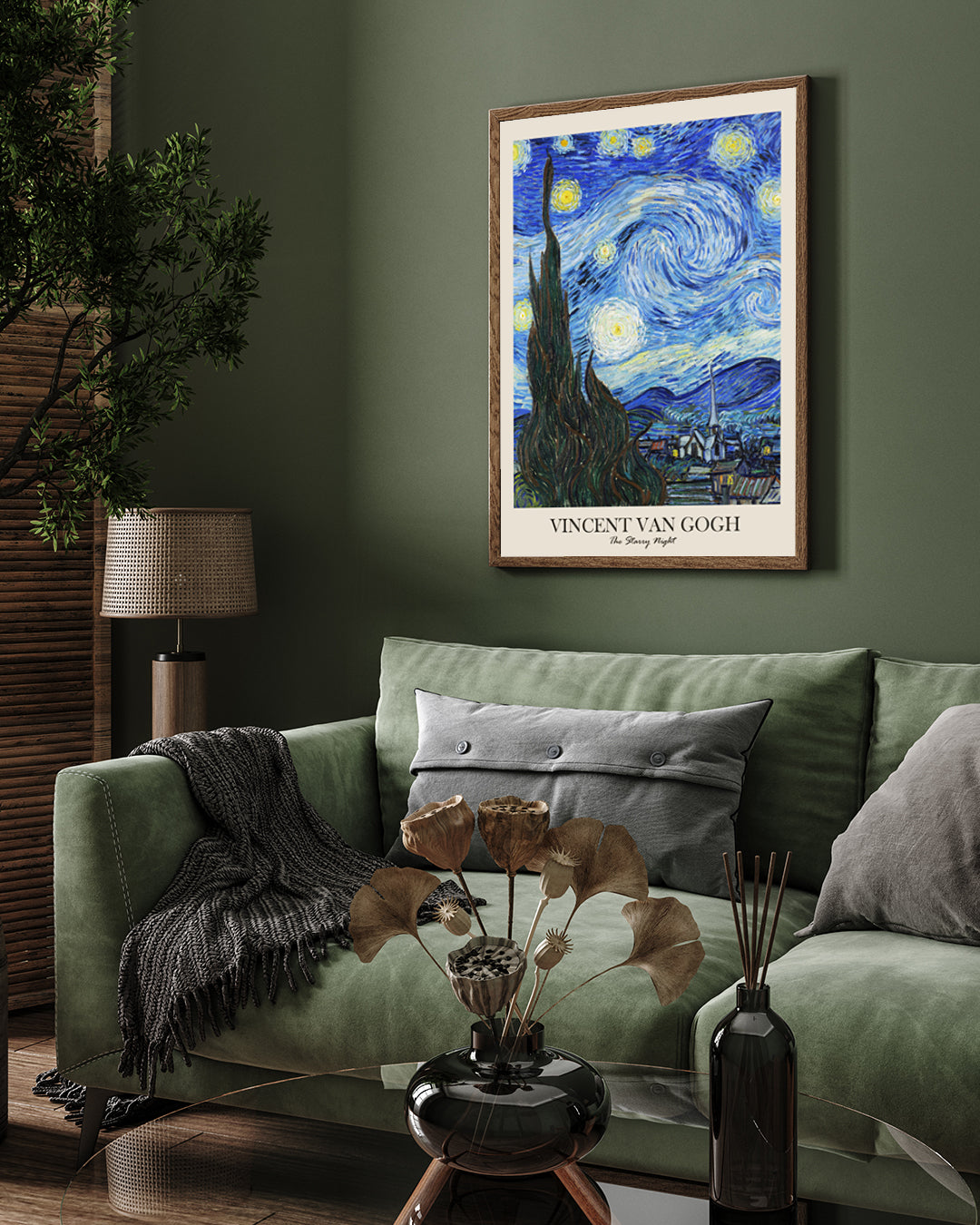 The Starry Night Painting by Vincent van Gogh 3 : 4 Vertical New Premium Wall Art Canvas by MeriDeewar