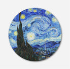 The Starry Night Painting Circular Canvas Frame Circular Canvas Frame Premium Wall Art Canvas by MeriDeewar