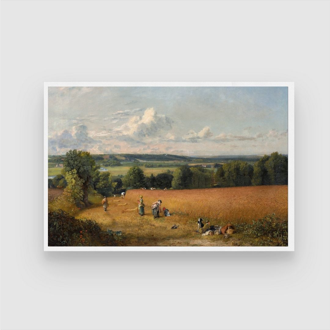 The Wheat Field Landscape Art - Home Decor Painting 2 : 3 Horizontal Premium Wall Art Canvas by MeriDeewar