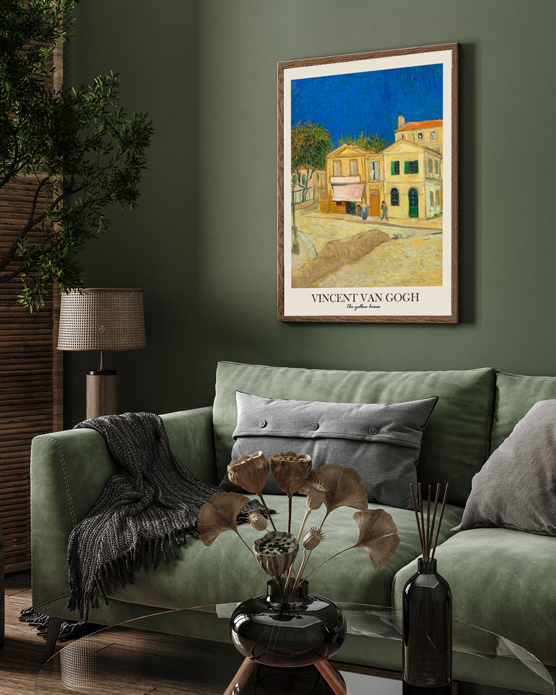 The yellow house Painting by Vincent Van Gogh 3 : 4 Vertical New Premium Wall Art Canvas by MeriDeewar