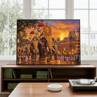 Thrissur Pooram | Sacred Kerala Elephant Festival Gallery Wrap Canvas Curate Black Premium Wall Art Canvas by MeriDeewar