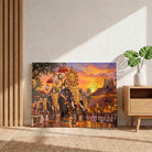 Thrissur Pooram | Sacred Kerala Elephant Festival Gallery Wrap Canvas Curate Gallery Wrap Premium Wall Art Canvas by MeriDeewar