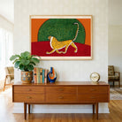 Tiger before the Green Hill Fine Art Giclée Print | Wildlife Wall Art 3 : 2 Horizontal Premium Wall Art Canvas by MeriDeewar