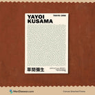 Tokyo Sage Green painting by Yayoi Kusama 3 : 4 Vertical New Premium Wall Art Canvas by MeriDeewar