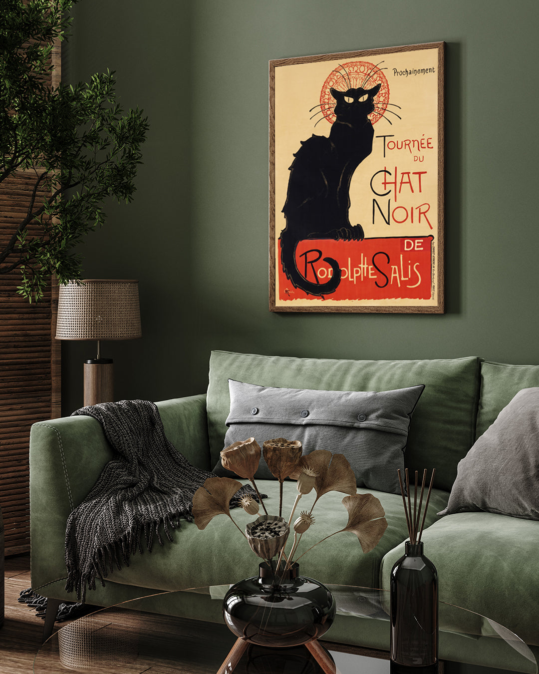 Tournee Du Chat Noir Black Cat Poster 3 : 4 Vertical New Premium Wall Art Canvas by MeriDeewar