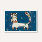 Traditional Cat and Kitten Jamini Roy Painting | Wall Art Decor 3 : 2 Horizontal Premium Wall Art Canvas by MeriDeewar