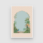 Traditional garden with arch palace peacock 2 : 3 Vertical Premium Wall Art Canvas by MeriDeewar