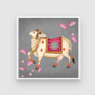 Traditional Pichwai Painting - Vibrant Indian Art 1 : 1 Square Premium Wall Art Canvas by MeriDeewar