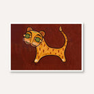 "Traditional Tiger" Jamini Roy Painting | Fine Art Wall Art 3 : 2 Horizontal Premium Wall Art Canvas by MeriDeewar