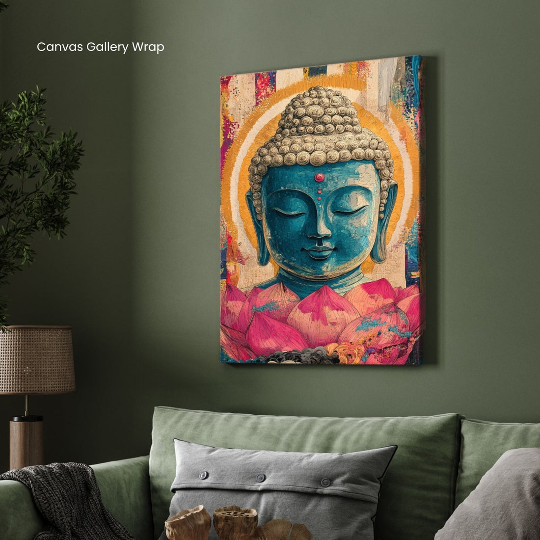 Tranquil Enlightenment – Buddha Wall Art for Home Interiors 2 : 3 Vertical Premium Wall Art Canvas by MeriDeewar